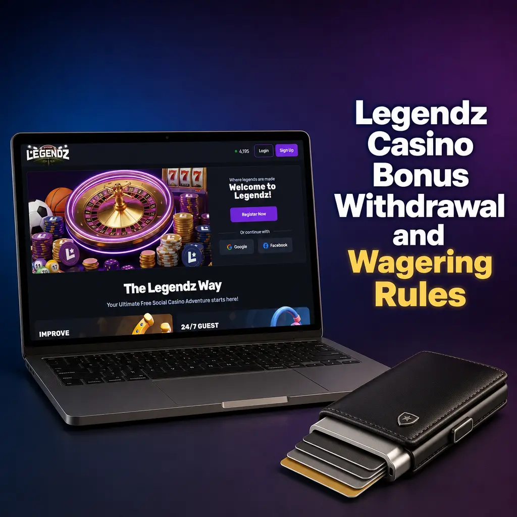Legendz Casino bonus rules: SC wagering requirements, minimum redemption, KYC verification, and withdrawal payout process explained.