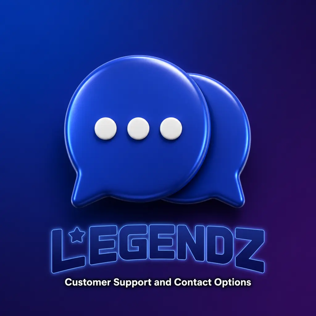 Legendz Casino 24/7 customer support options including live chat, email, help center, and social media for US players