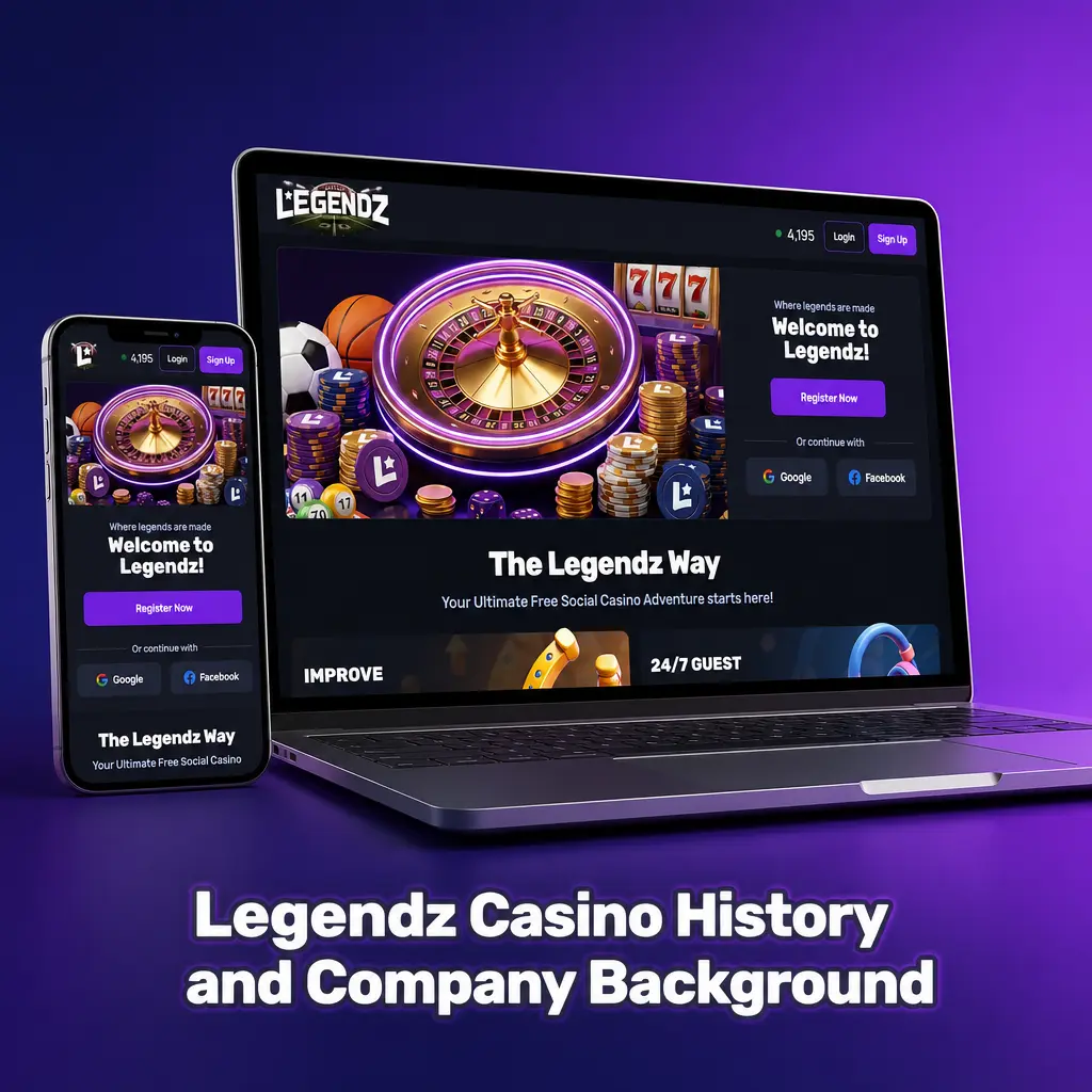 Legendz Casino history and background: U.S. sweepstakes gaming platform offering sports betting, casino games, and Gold Coins promotions.