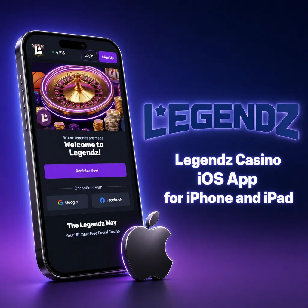 Legendz Casino iOS app icon for iPhone and iPad, free download with sports betting and live casino features