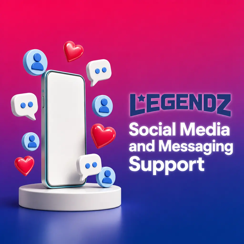 Legendz Casino support via Facebook Messenger and X for quick, general inquiries; use live chat or email for account-specific issues.