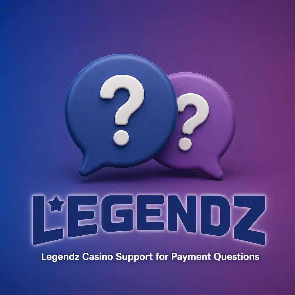 Legendz Casino 24/7 support for US players: live chat, email, and help center for deposit and withdrawal questions.
