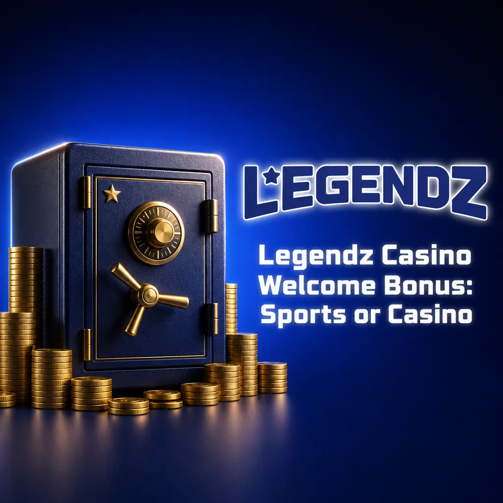 Legendz Casino welcome bonus: choose Sports or Casino, 100% match up to 500 GC plus 3 SC, and 50 free spins