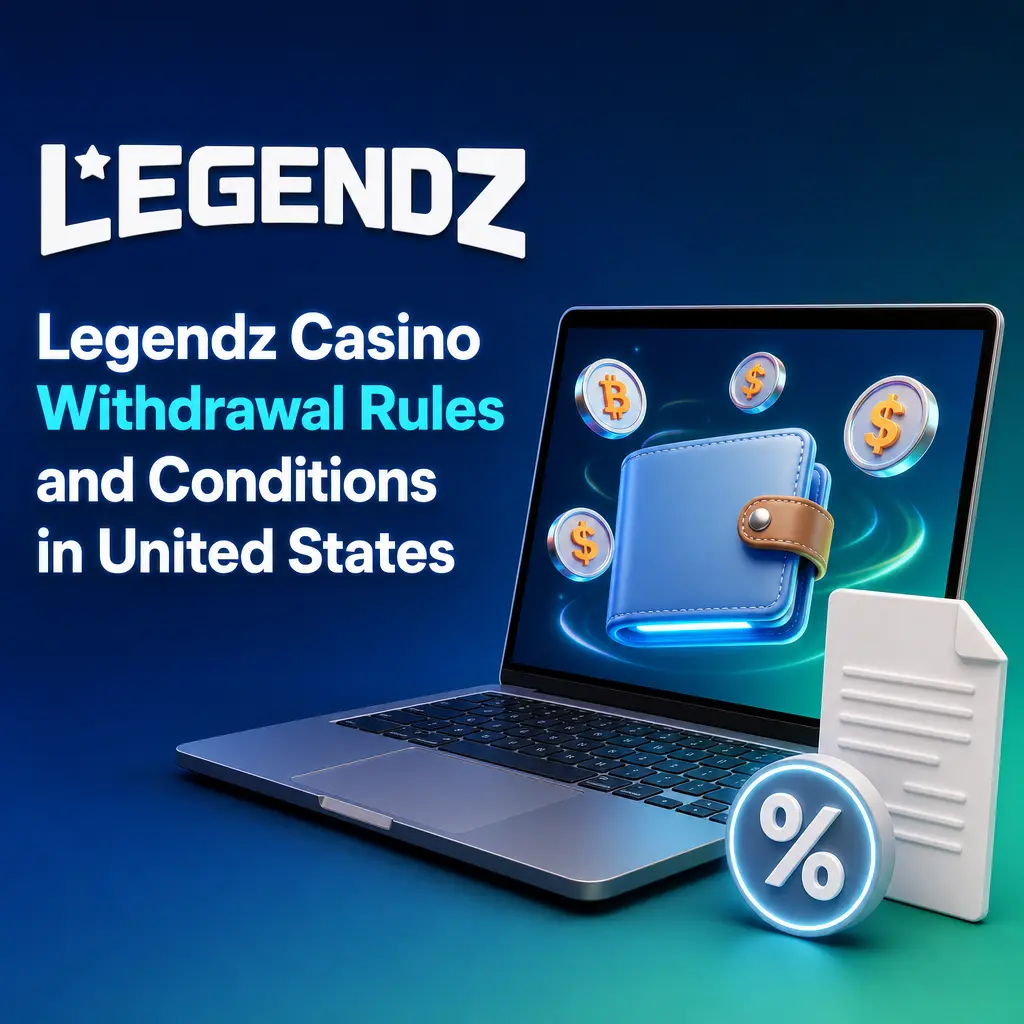 Legendz Casino withdrawal rules in the US: ID verification, Sweeps Coins only, 50 SC minimum, matching payment details, one account per player.