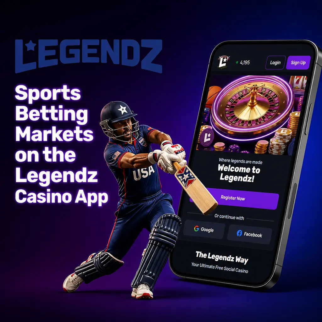 Legendz Casino app sports betting markets: NFL, NBA, MLB, NHL, UFC, soccer, tennis, golf, boxing, and eSports options.